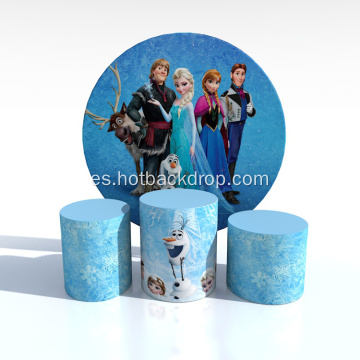 004 Diseño congelado Disney Soporte de fondo redondo de aluminio